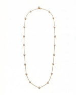 Classic Akoya pearl necklace with 18K solid gold, perfectly round ocean pearls.