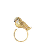 Golden Magpie Ring — 18K Solid Gold & Diamonds