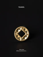 18K Gold Hand-Engraved Coin Earrings