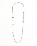 Calla Lily and Akoya Pearl Necklace with double-sided diamonds from private collection