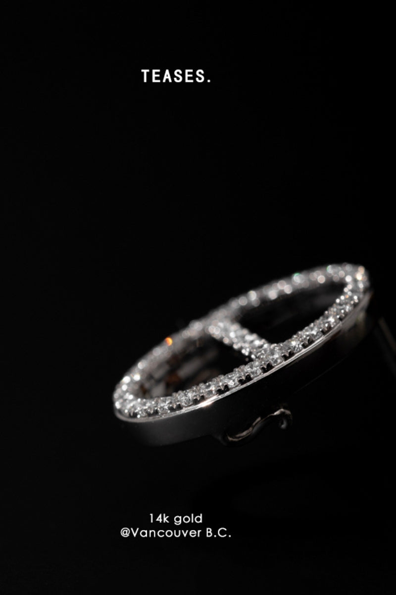 Grand Diamond Chaîne d'Ancre & Herm@s Deco Lock Earrings in White Gold, Teases Sparkling Series