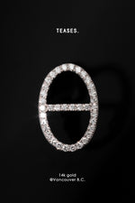 Grand Diamond Chaîne d'Ancre & Herm@s Deco Lock Earrings in White Gold, Teases Sparkling Series