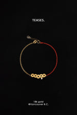 Fortune Coin & Diamond Red String Bracelet in 18K Gold, 2025 New Year Prosperity Edition