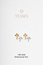 18K 골드로 만든 행운의 열쇠 귀걸이, 오리엔탈 뮤즈 컬렉션