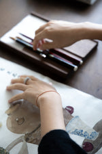 18K 골드 레드 실크 팔찌, 럭키 시리즈