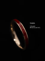 "Good Fortune in Hand" Bourgogne Red Ring in 14K Gold, New Year Edition