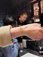 Fortune Jade Horseshoe Bracelet | 18K Gold, Diamonds & Natural Icy Jade by TEASES