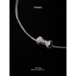 Josephine Knot Diamond and Ruby Pendant Necklace in 18K Gold