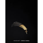 Two-Tone Enamel Earrings in 9K Gold, Venice Collection