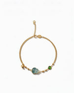 Abundant Fortune jade bracelet 18K gold — jade for wealth symbol by Teases