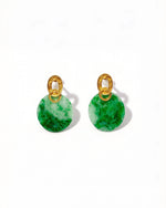 Jade Peace Amulet Earrings 18K gold — jade for protection meaning by Teases