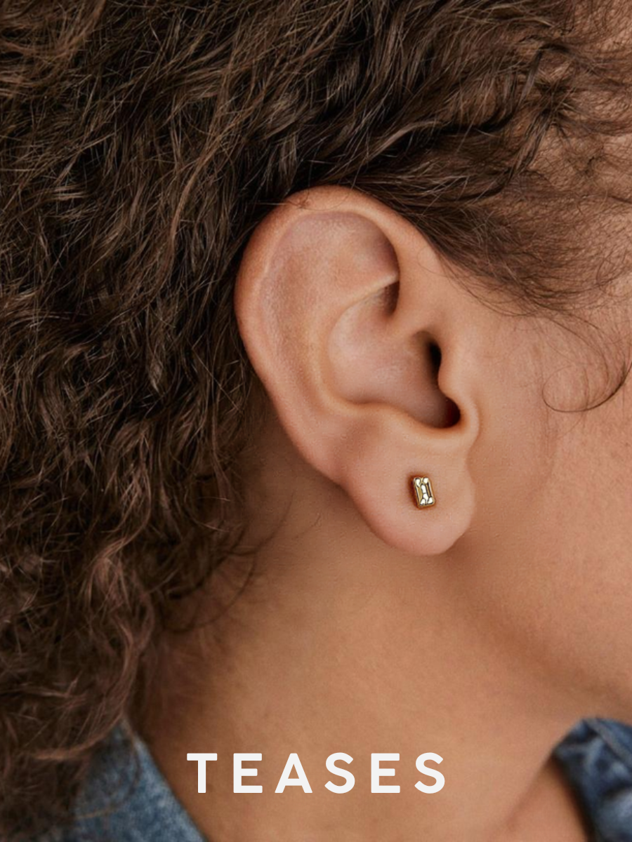 18K Gold Hand-Engraved Coin Earrings - side angle | TEASES Fine Jewelry