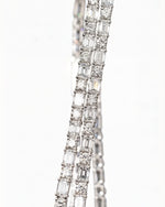 Signature 4.5ct Diamond Princess-Cut Tennis Bracelet with 42 South African Diamonds in solid 14K white gold