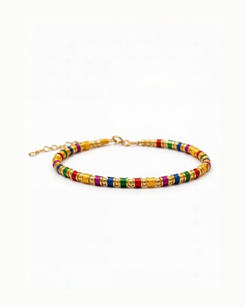 18K gold Egyptian Serpenti bracelet with colorful enamel, handcrafted with 27 facets and inspired by ancient goddess, bold and elegant design.