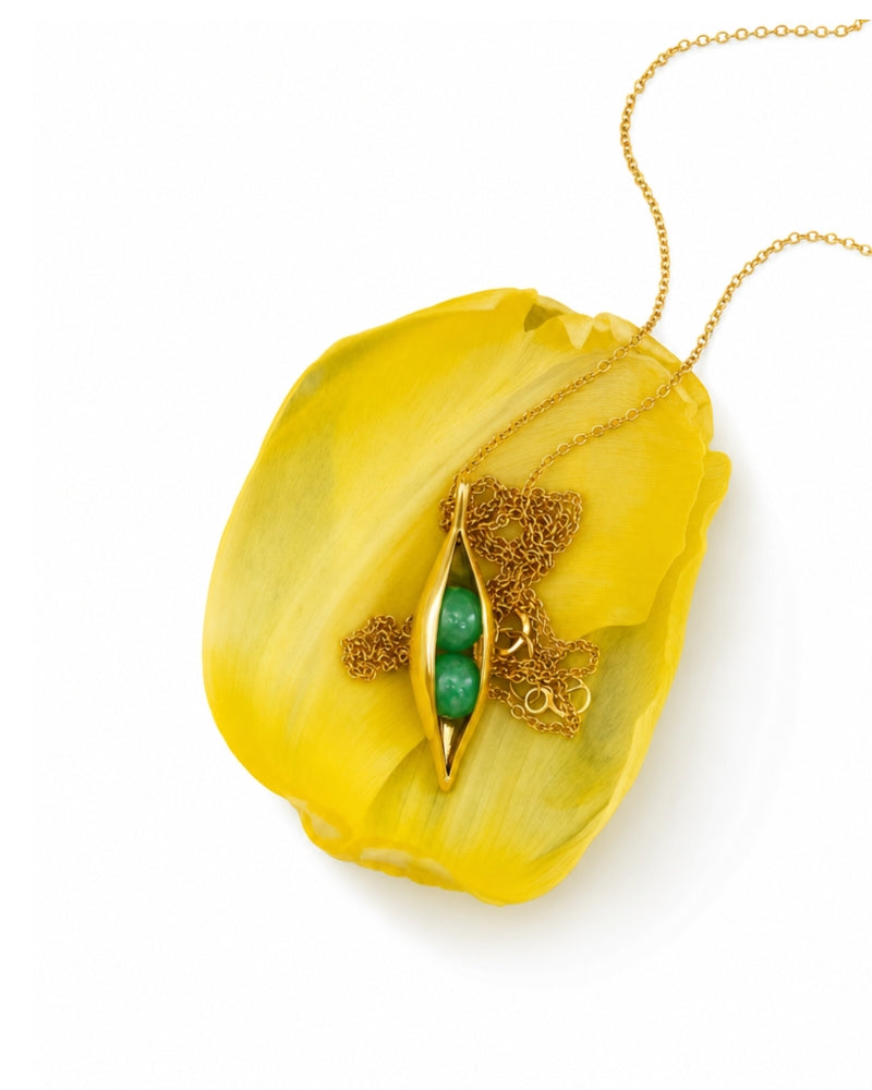Jade Pod Pendant Necklace