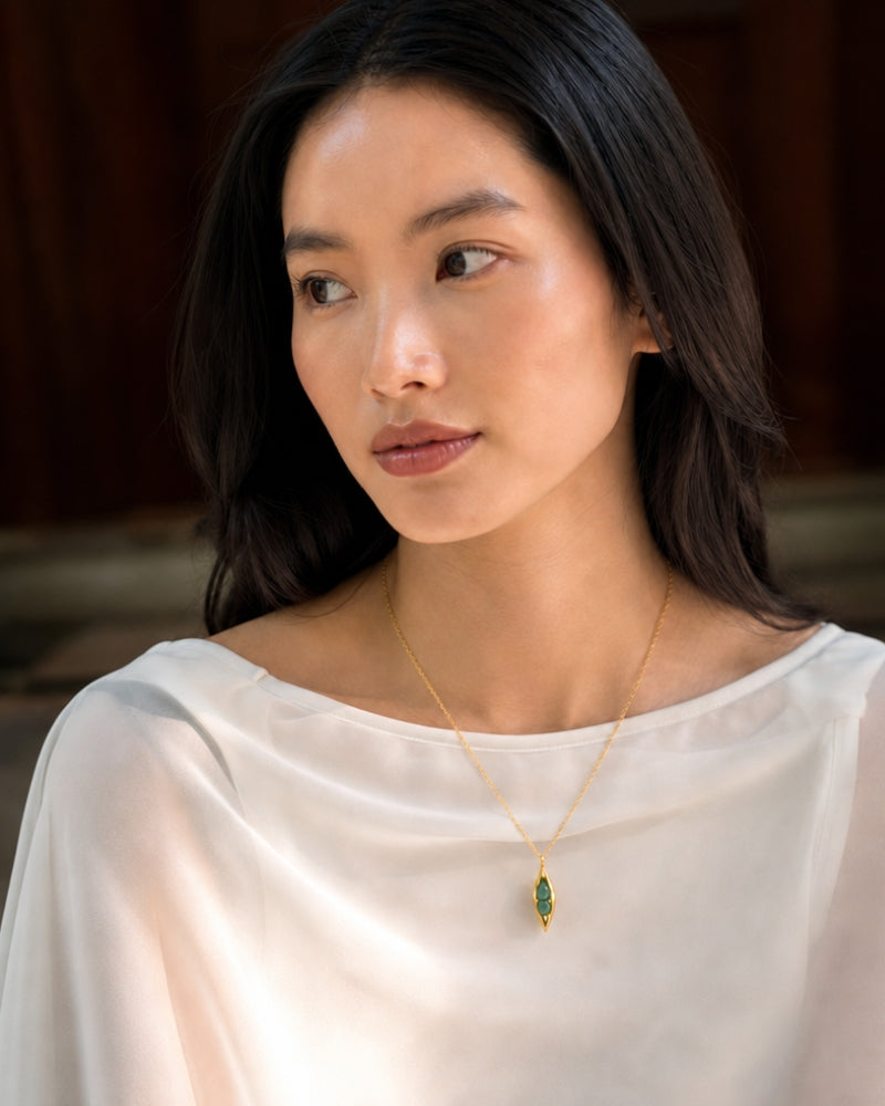 Jade Pod Pendant Necklace