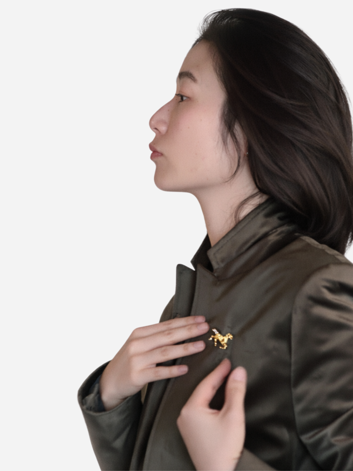 24K Gold & Pigeon Blood Rubies Flying Horse Brooch-Pendant