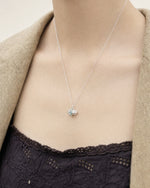 Full Pavé Cabbage Pendant Necklace styled — necklace showcase by TEASES