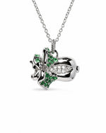 Close-up detail of Full Pavé Cabbage Pendant Necklace — craftsmanship by TEASES