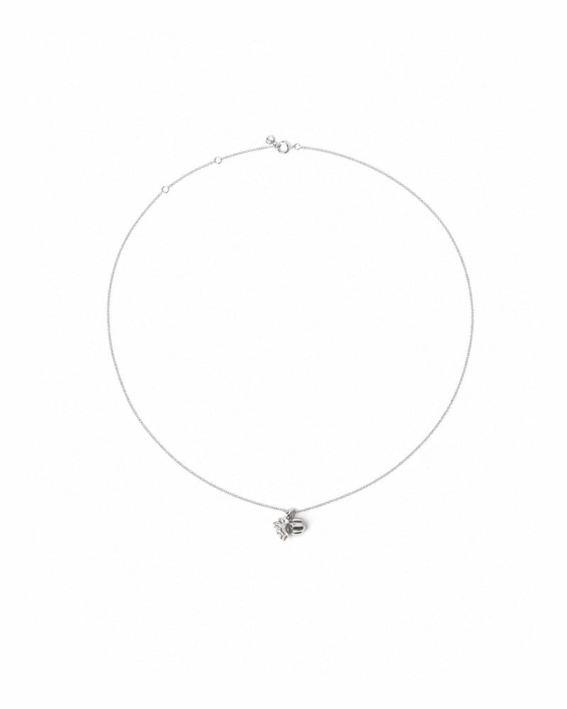 Full Pavé Cabbage Pendant Necklace — side view by TEASES