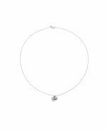 Full Pavé Cabbage Pendant Necklace — side view by TEASES