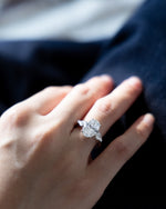 Pigeon Egg Oval Diamond Ring — alternate angle by TEASES