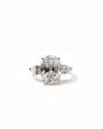 Pigeon Egg Oval Diamond Ring — side view by TEASES