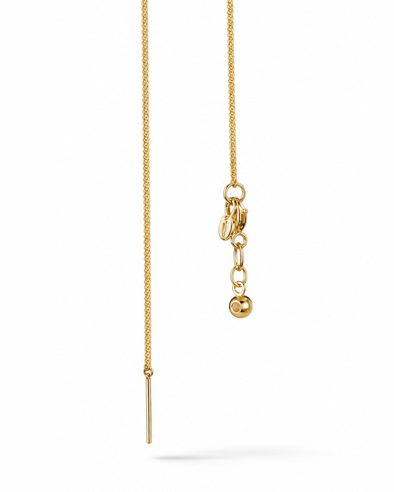 Still Heart Pendant Necklace — side view by TEASES