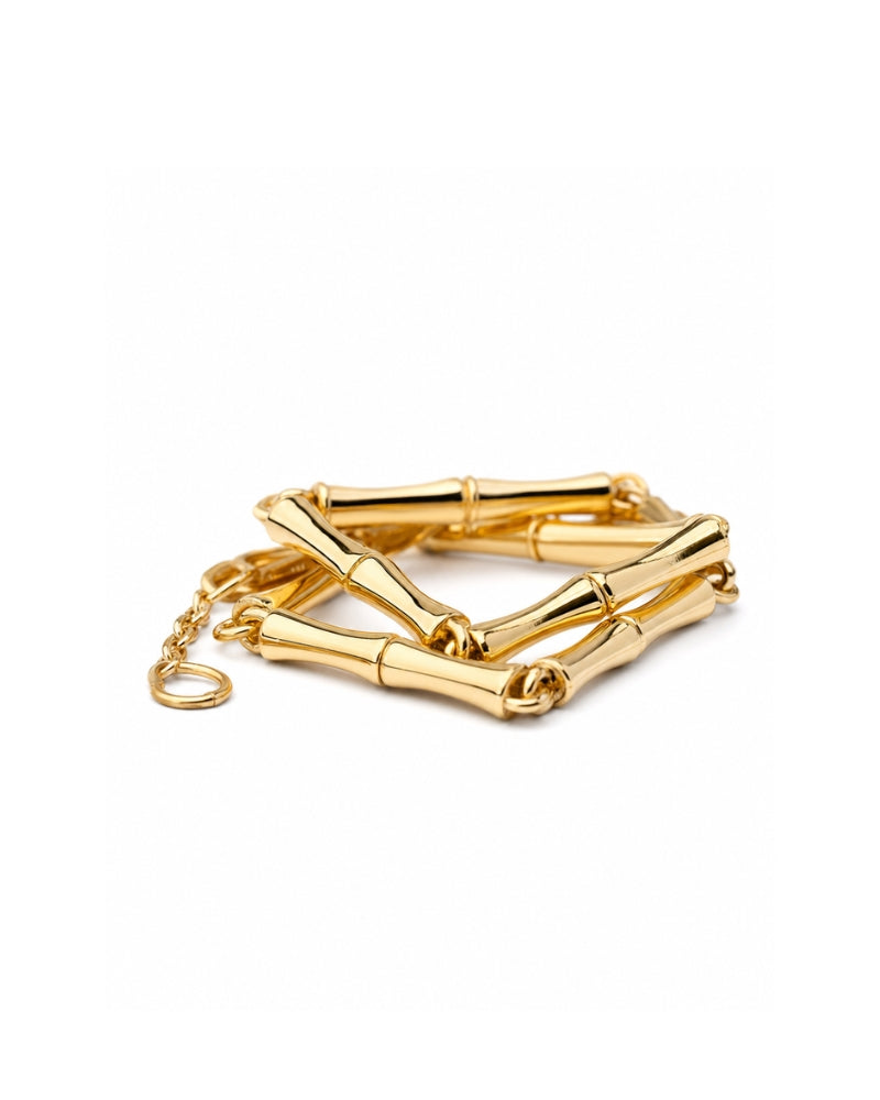 Close-up detail of Rising Bamboo Bracelet — craftsmanship by TEASES
