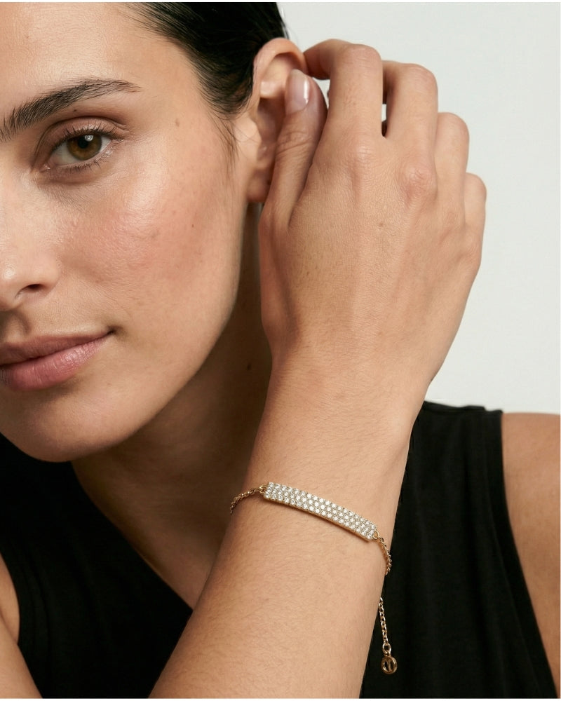 Classic Diamond Bar Gold Bracelet
