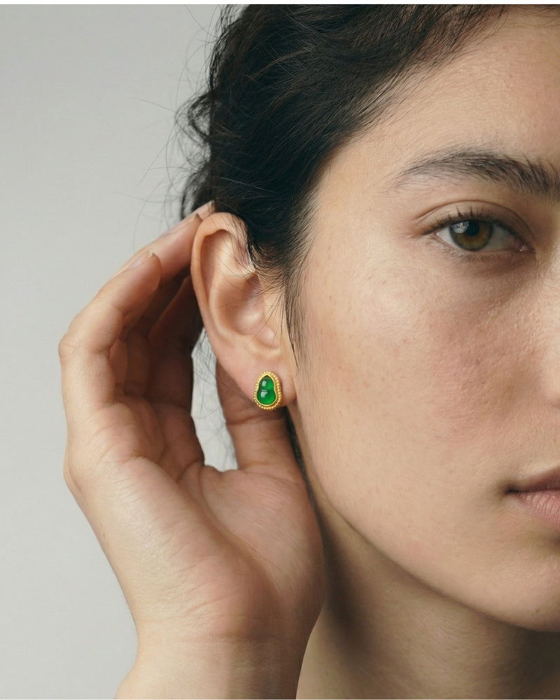 Jade gourd stud earrings_03