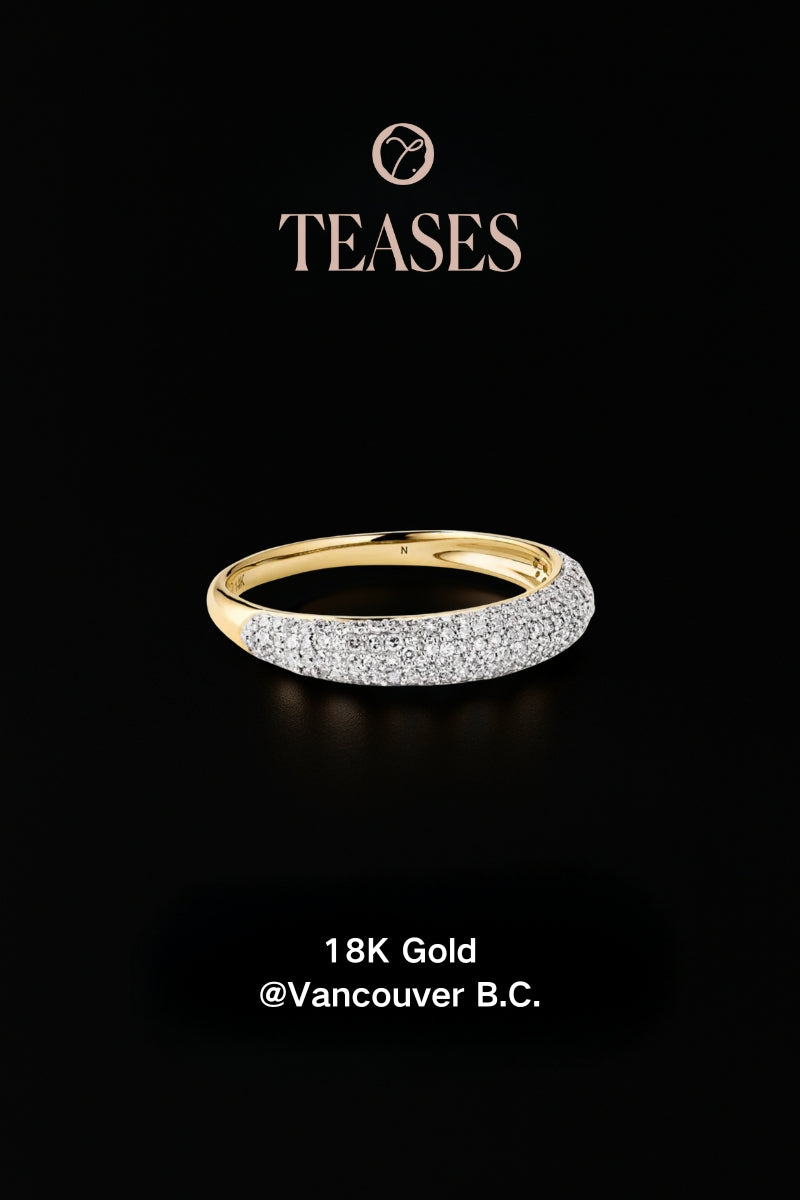 Sparkling Dome Ring in 14K Gold, Classic Jewelry Series
