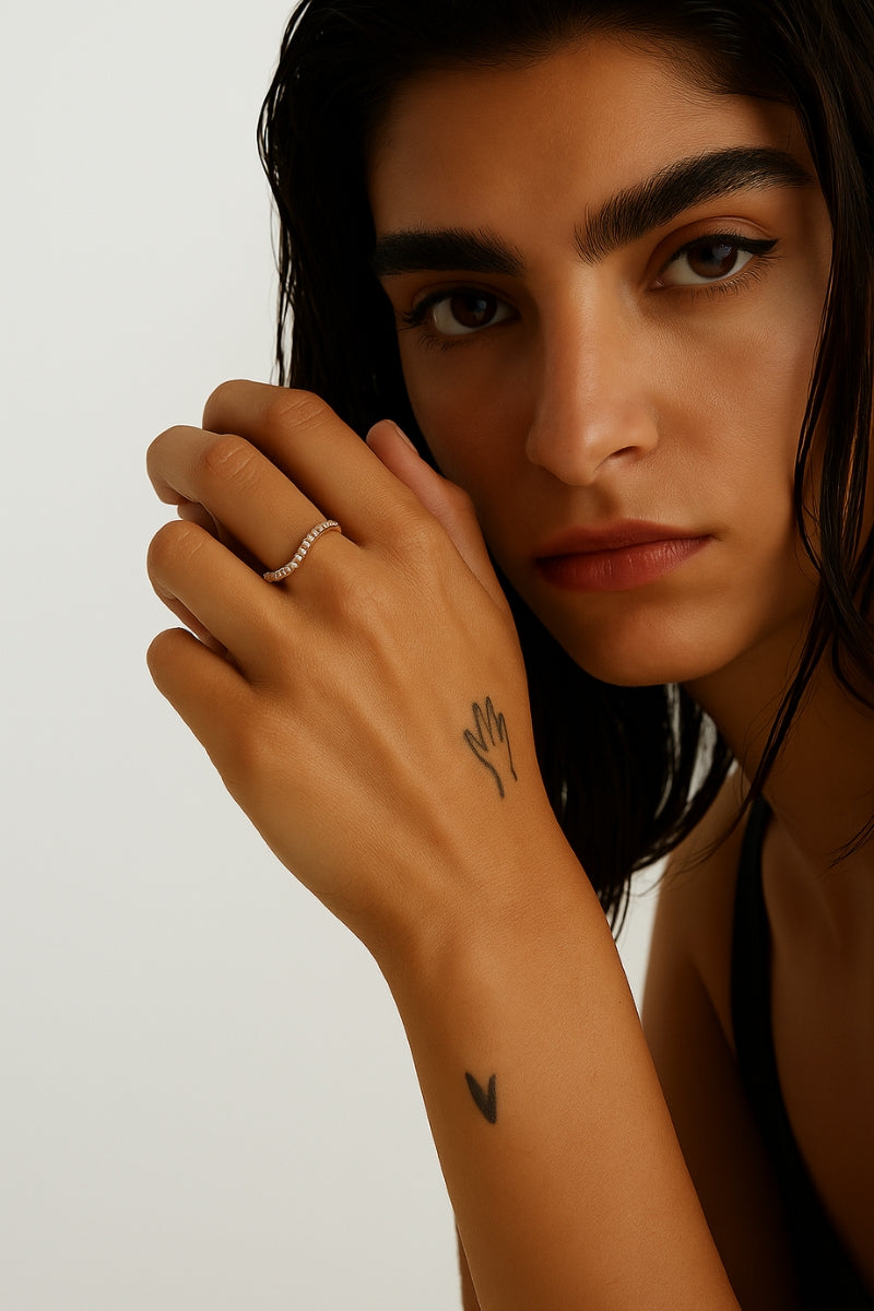 Luminous Dome Pavé Diamond Ring