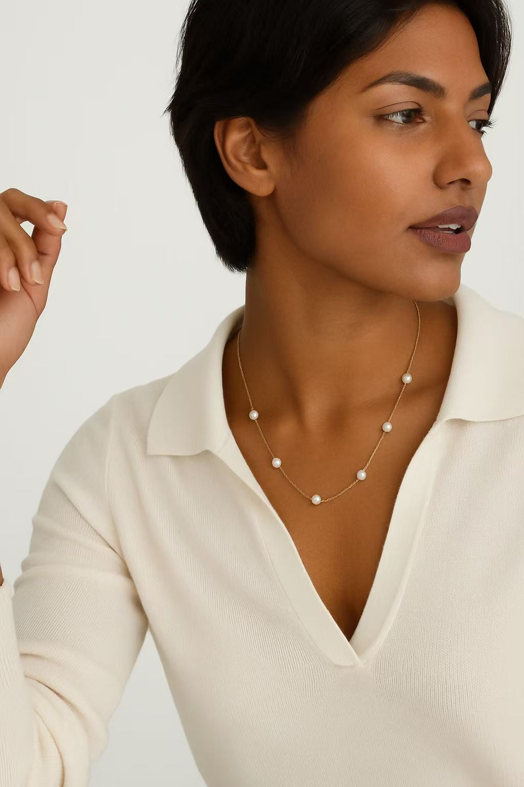 Convertible Akoya Pearl Gold Necklace