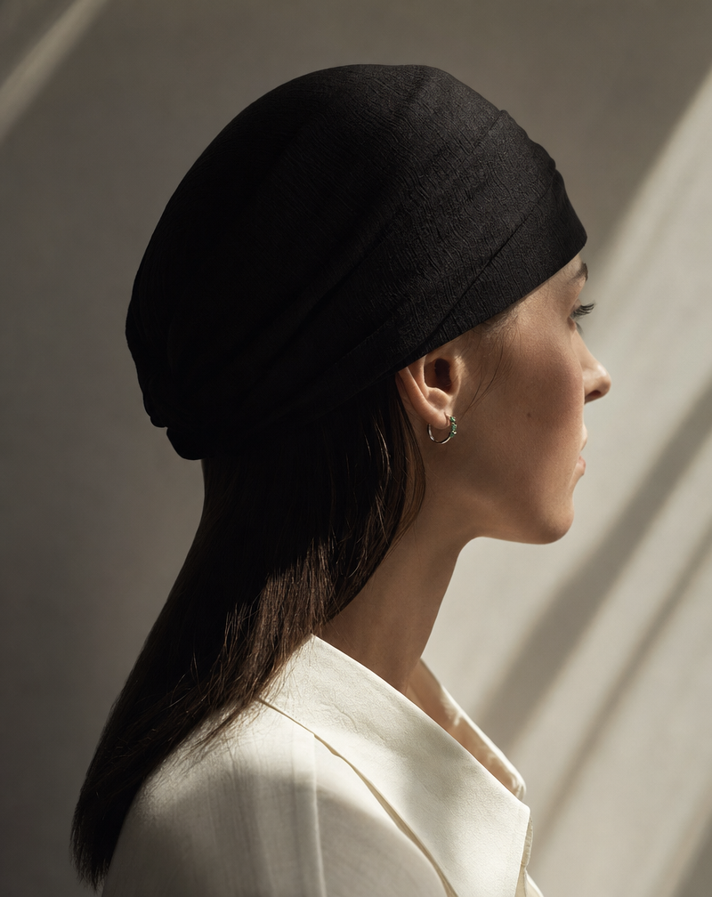 Full Circle Jade Earrings — side view by TEASES