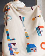 Dopamine Colorblock Lambswool Throw Blanket - Image 1