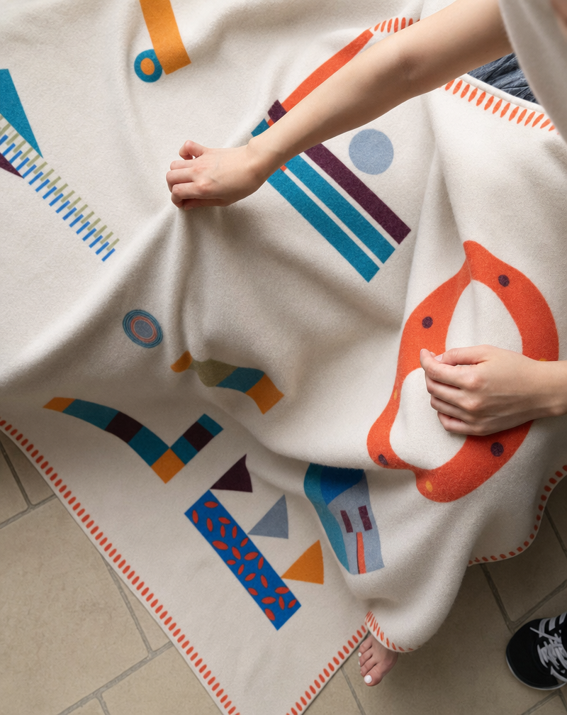 Dopamine Colorblock Lambswool Throw Blanket - Image 5