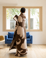 Tulip Jacquard Lambswool Throw Blanket - Image 1