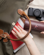 Calfskin Leather Glasses & Jewelry Travel Case - Voyage - Image 4