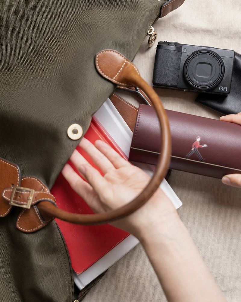Calfskin Leather Glasses & Jewelry Travel Case - Voyage - Image 4