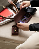 Calfskin Leather Glasses & Jewelry Travel Case - Voyage - Image 6