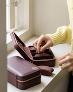 Calfskin Leather Jewelry Organizer Box - Voyage - Image 6
